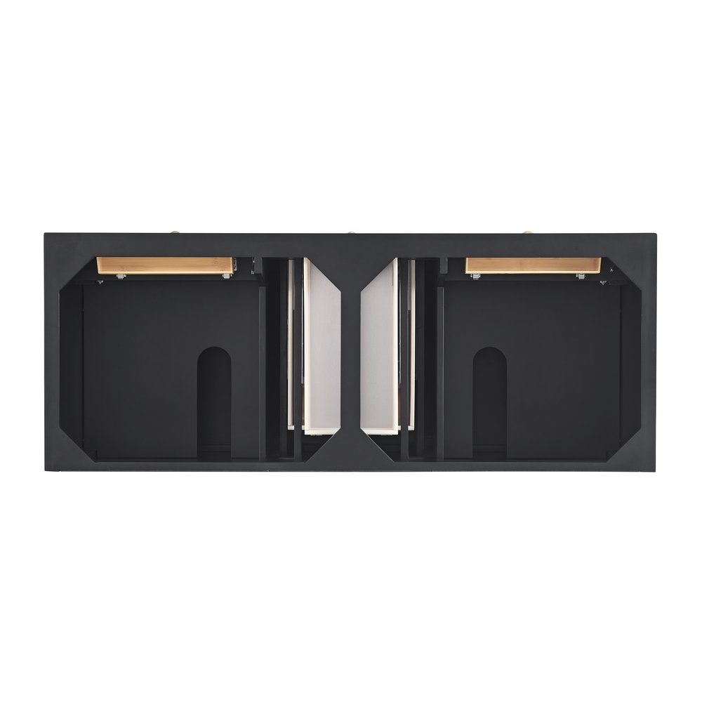 James Martin - Lorelai 60" Double Vanity, Black Onyx w/ 3 CM Charcoal Soapstone Silestone Top - 424-V60D-BKO-3CSP view 6