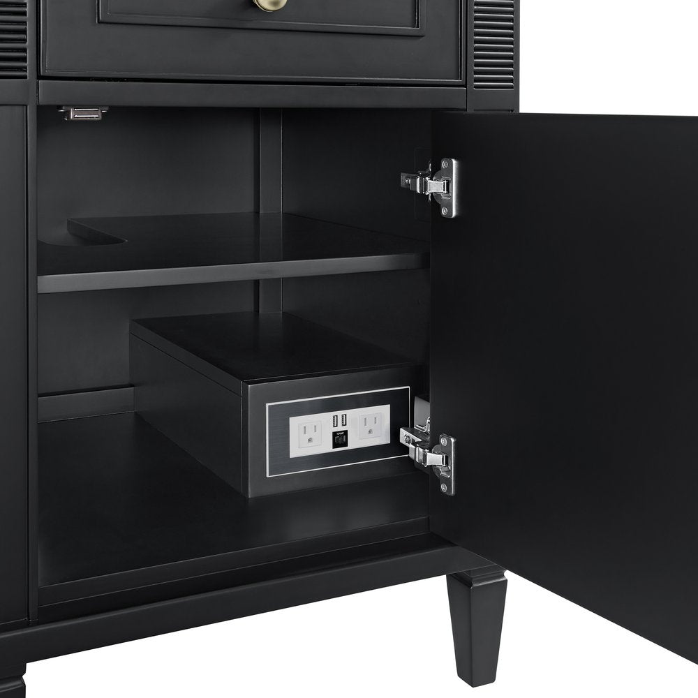 James Martin - Lorelai 60" Double Vanity, Black Onyx w/ 3 CM Charcoal Soapstone Silestone Top - 424-V60D-BKO-3CSP view 12