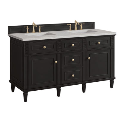 James Martin - Lorelai 60" Double Vanity, Black Onyx w/ 3 CM Lime Delight Silestone Top - 424-V60D-BKO-3LDL view 10