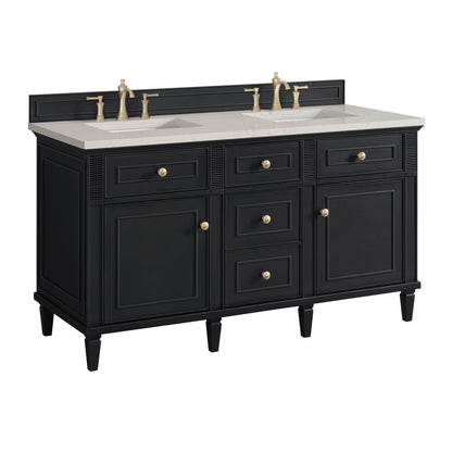 James Martin - Lorelai 60" Double Vanity, Black Onyx, w/ 3 CM Siberian Silestone Top - 424-V60D-BKO-3SFR view 10