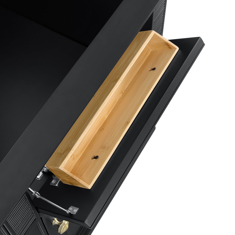 James Martin - Lorelai 60" Double Vanity, Black Onyx, w/ 3 CM Siberian Silestone Top w/FreePower Wireless Charger - 424-V60D-BKO-FSFR view 13