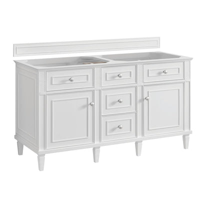 James Martin - Lorelai 60" Double Vanity, Bright White - 424-V60D-M-BW view 1