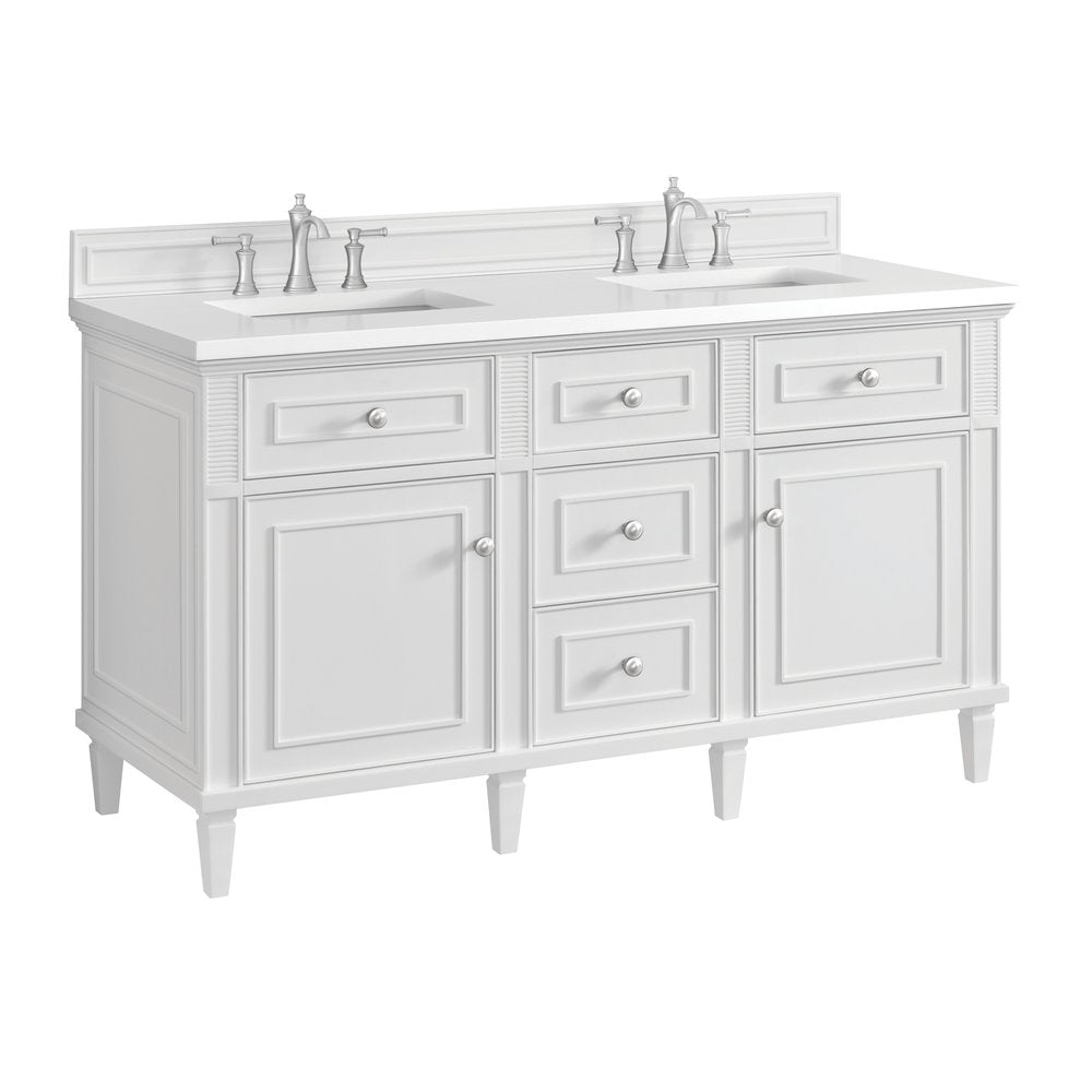 James Martin - Lorelai 60" Double Vanity, Bright White - 424-V60D-M-BW view 4