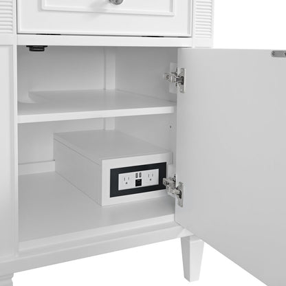 James Martin - Lorelai 60" Double Vanity, Bright White w/ 3 CM Carrara White Marble Top - 424-V60D-BW-3CAR view 13