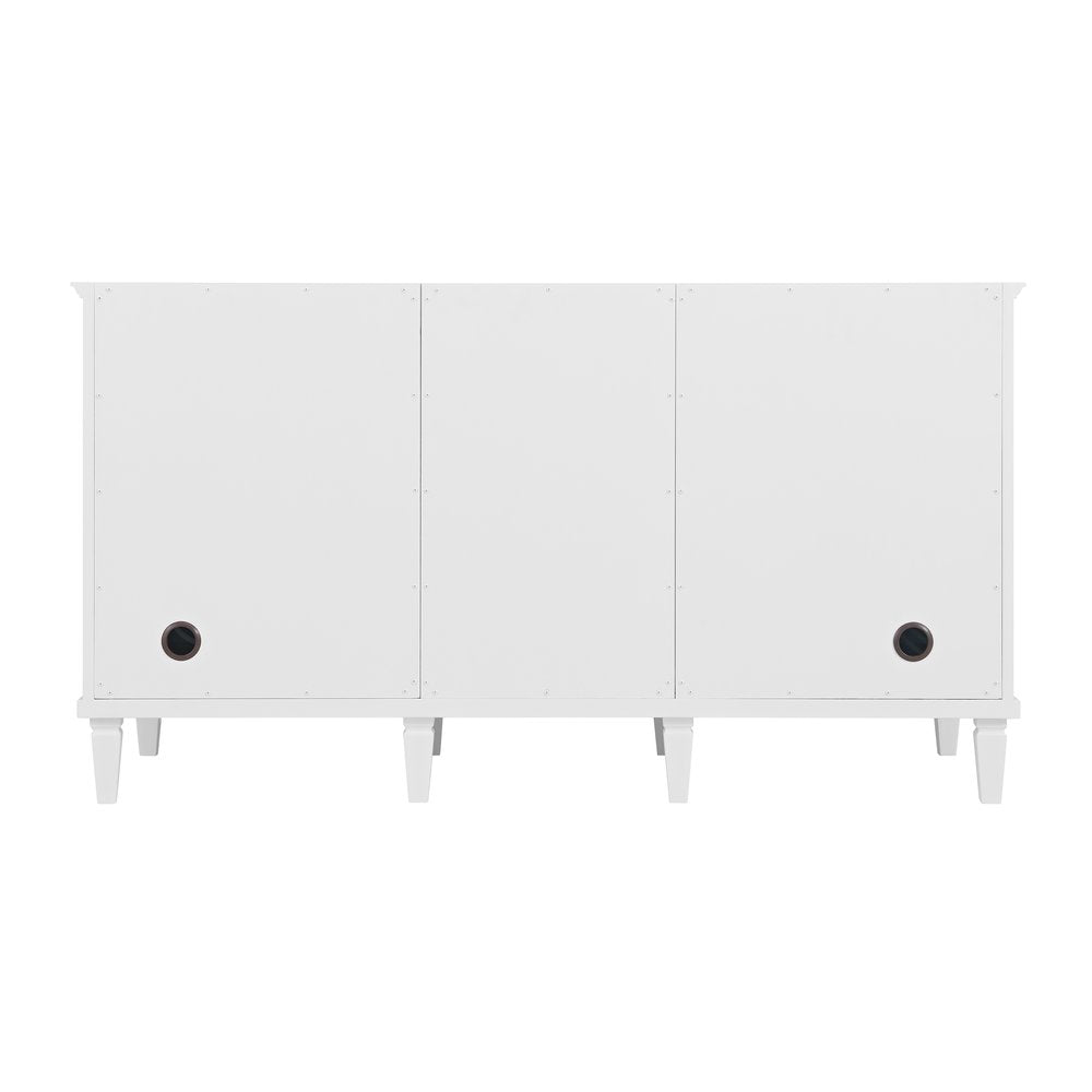 James Martin - Lorelai 60" Double Vanity, Bright White, w/ 3 CM Siberian Silestone Top w/FreePower Wireless Charger - 424-V60D-BW-FSFR view 10