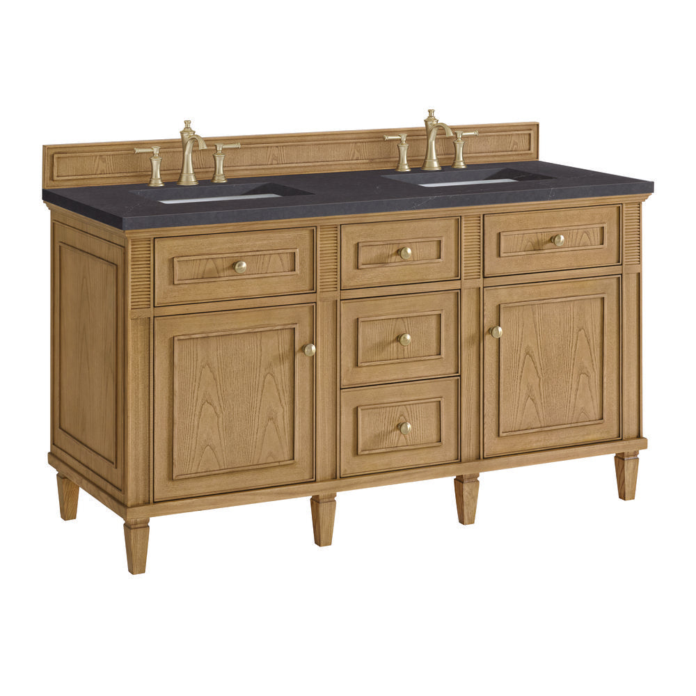 James Martin - Lorelai 60" Double Vanity, Light Natural Oak w/ 3 CM Charcoal Soapstone Silestone Top - 424-V60D-LNO-3CSP view 10