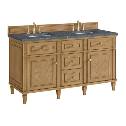 James Martin - Lorelai 60" Double Vanity, Light Natural Oak w/ 3 CM Parisien Bleu Silestone Top - 424-V60D-LNO-3PBL view 10
