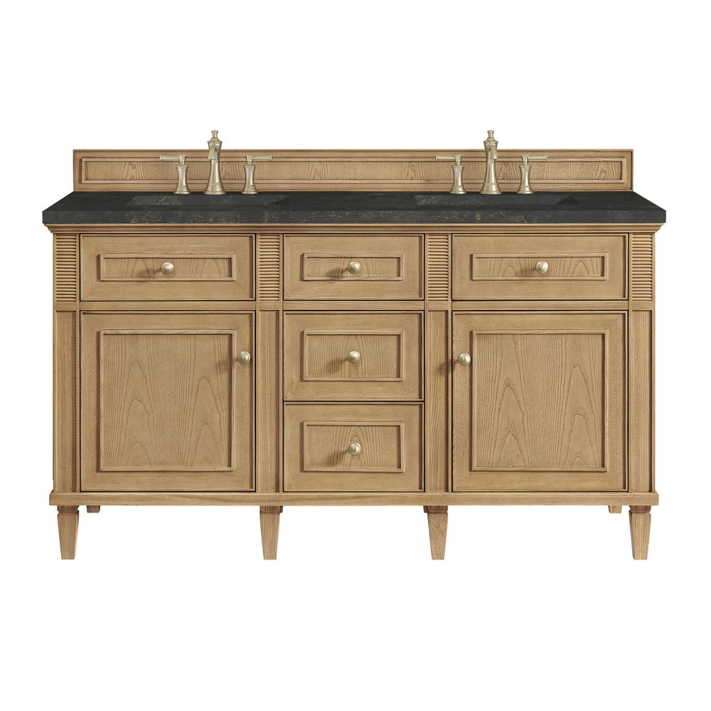 James Martin - Lorelai 60" Double Vanity, Light Natural Oak, w/ 3 CM Phantome Eclos Top - 424-V60D-LNO-3PHT view 1