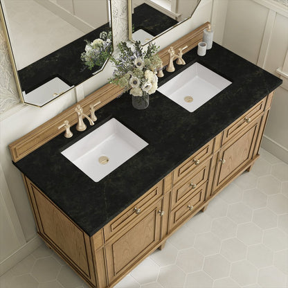 James Martin - Lorelai 60" Double Vanity, Light Natural Oak, w/ 3 CM Phantome Eclos Top - 424-V60D-LNO-3PHT view 7