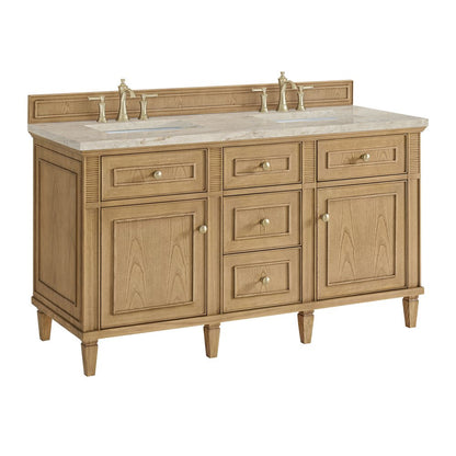 James Martin - Lorelai 60" Double Vanity, Light Natural Oak, w/ 3 CM Tajnar Eclos Top - 424-V60D-LNO-3TJR view 10
