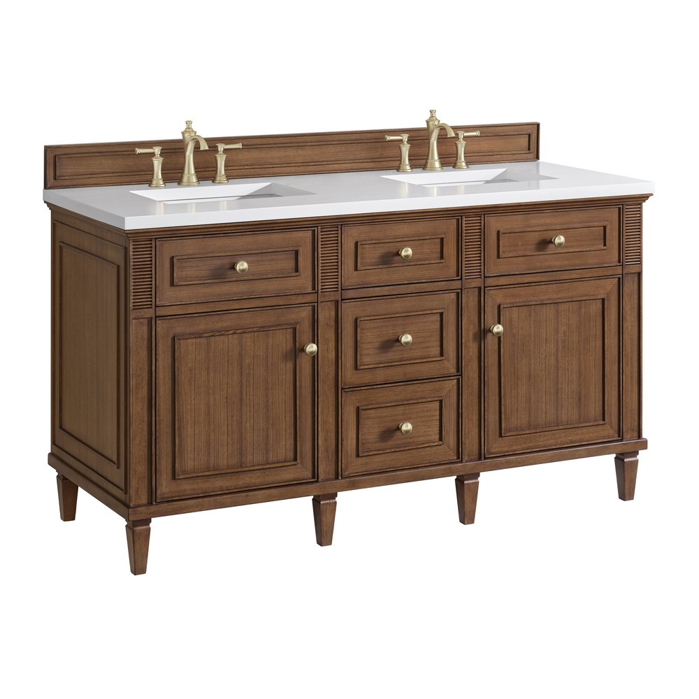 James Martin - Lorelai 60" Double Vanity, Mid-Century Walnut - 424-V60D-WLT view 5
