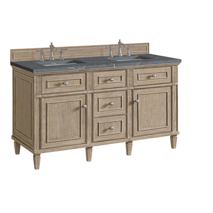 James Martin - Lorelai 60" Double Vanity, Whitewashed Oak w/ 3 CM Parisien Bleu Silestone Top w/FreePower Wireless Charger - 424-V60D-WWO-FPBL view 11