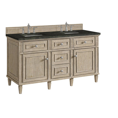 James Martin - Lorelai 60" Double Vanity, Whitewashed Oak, w/ 3 CM Phantome Eclos Top - 424-V60D-WWO-3PHT view 10
