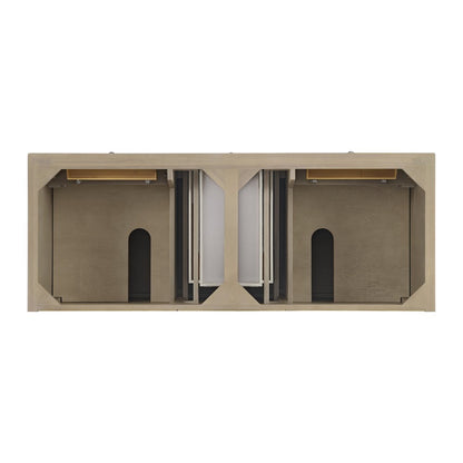 James Martin - Lorelai 60" Double Vanity, Whitewashed Oak w/ 3 CM Victorian Silver Silestone Top w/FreePower Wireless Charger - 424-V60D-WWO-FVSL view 7