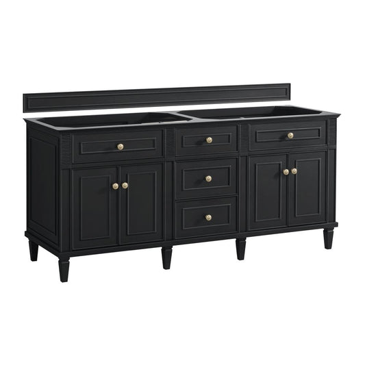James Martin - Lorelai 72" Double Vanity, Black Onyx - 424-V72-M-BKO view 1