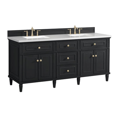 James Martin - Lorelai 72" Double Vanity, Black Onyx - 424-V72-M-BKO view 5