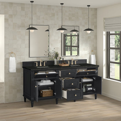 James Martin - Lorelai 72" Double Vanity, Black Onyx, w/ 3 CM Phantome Eclos Top - 424-V72-BKO-3PHT view 5