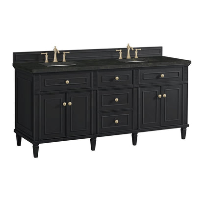 James Martin - Lorelai 72" Double Vanity, Black Onyx, w/ 3 CM Phantome Eclos Top - 424-V72-BKO-3PHT view 10