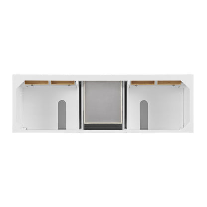 James Martin - Lorelai 72" Double Vanity, Bright White w/ 3 CM Ethereal Noctis Silestone Top w/FreePower Wireless Charger - 424-V72-BW-FENC view 7
