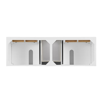James Martin - Lorelai 72" Double Vanity, Bright White, w/ 3 CM Siberian Silestone Top - 424-V72-BW-3SFR view 6