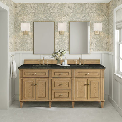 James Martin - Lorelai 72" Double Vanity, Light Natural Oak, w/ 3 CM Phantome Eclos Top - 424-V72-LNO-3PHT view 3