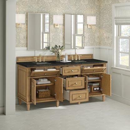 James Martin - Lorelai 72" Double Vanity, Light Natural Oak, w/ 3 CM Phantome Eclos Top - 424-V72-LNO-3PHT view 5