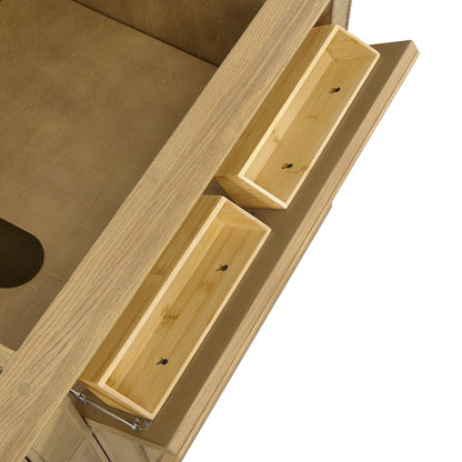 James Martin - Lorelai 72" Double Vanity, Light Natural Oak, w/ 3 CM Siberian Silestone Top - 424-V72-LNO-3SFR view 14