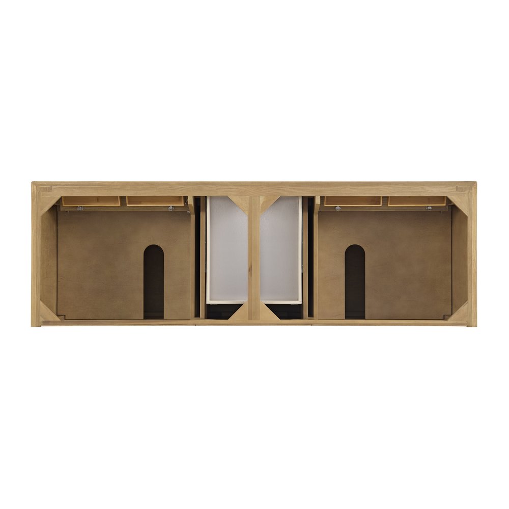 James Martin - Lorelai 72" Double Vanity, Light Natural Oak w/ 3 CM Victorian Silver Silestone Top - 424-V72-LNO-3VSL view 6