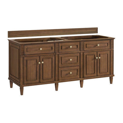 James Martin - Lorelai 72" Double Vanity, Mid-Century Walnut, w/ 3 CM Tajnar Eclos Top - 424-V72-WLT-3TJR view 2