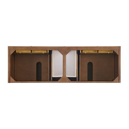 James Martin - Lorelai 72" Double Vanity, Mid-Century Walnut, w/ 3 CM Tajnar Eclos Top - 424-V72-WLT-3TJR view 6