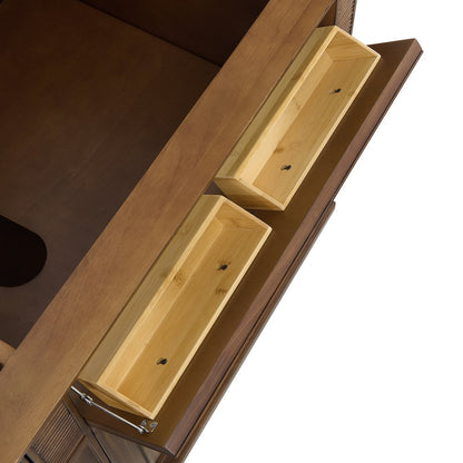 James Martin - Lorelai 72" Double Vanity, Mid-Century Walnut, w/ 3 CM Tajnar Eclos Top - 424-V72-WLT-3TJR view 14