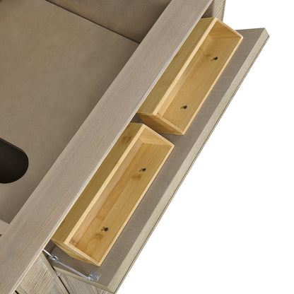 James Martin - Lorelai 72" Double Vanity, Whitewashed Oak w/ 3 CM Ethereal Noctis Silestone Top - 424-V72-WWO-3ENC view 14