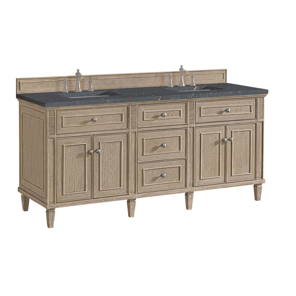 James Martin - Lorelai 72" Double Vanity, Whitewashed Oak w/ 3 CM Parisien Bleu Silestone Top w/FreePower Wireless Charger - 424-V72-WWO-FPBL view 11