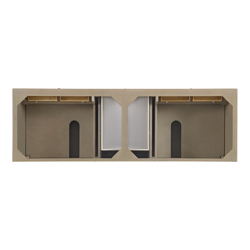 James Martin - Lorelai 72" Double Vanity, Whitewashed Oak, w/ 3 CM Phantome Eclos Top - 424-V72-WWO-3PHT view 6