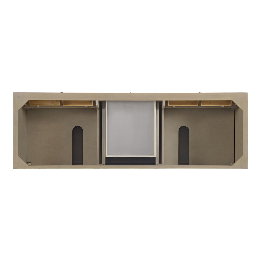 James Martin - Lorelai 72" Double Vanity, Whitewashed Oak w/ 3 CM Victorian Silver Silestone Top w/FreePower Wireless Charger - 424-V72-WWO-FVSL view 7