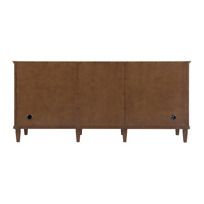 James Martin - Lorelai 72"Double Vanity, Mid-Century Walnut w/ 3 CM Charcoal Soapstone Silestone Top - 424-V72-WLT-3CSP view 9
