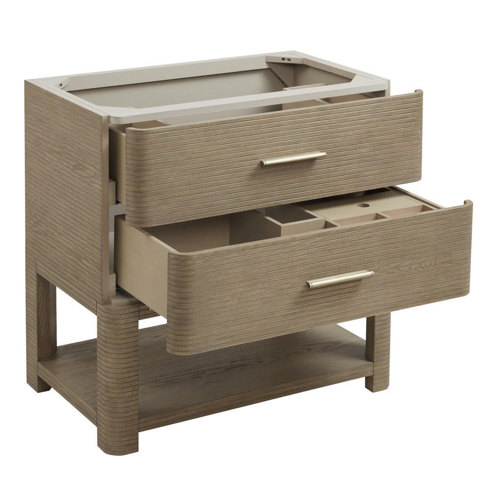James Martin - Lucian 36" Single Vanity, Pebble Oak - D704-V36-PBO view 3