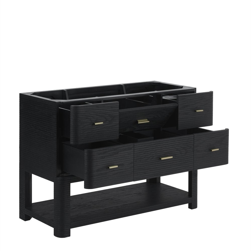James Martin - Lucian 48" Single Vanity, Carbon Oak - D704-V48-CBO view 3