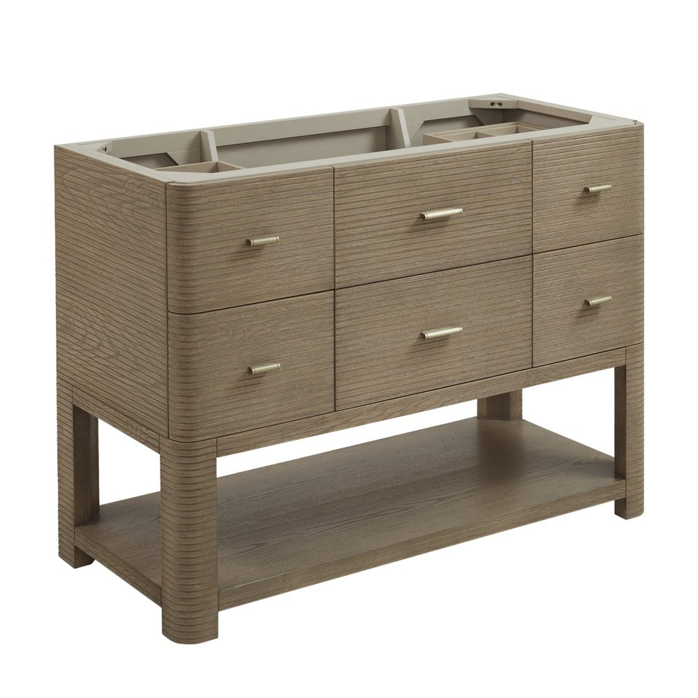 James Martin - Lucian 48" Single Vanity, Pebble Oak - D704-V48-PBO view 1