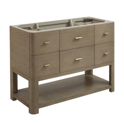 James Martin - Lucian 48" Single Vanity, Pebble Oak - D704-V48-PBO view 1