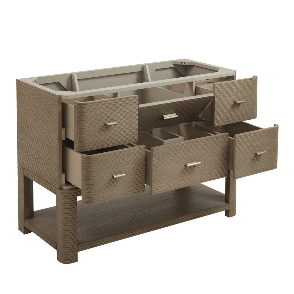 James Martin - Lucian 48" Single Vanity, Pebble Oak - D704-V48-PBO view 2