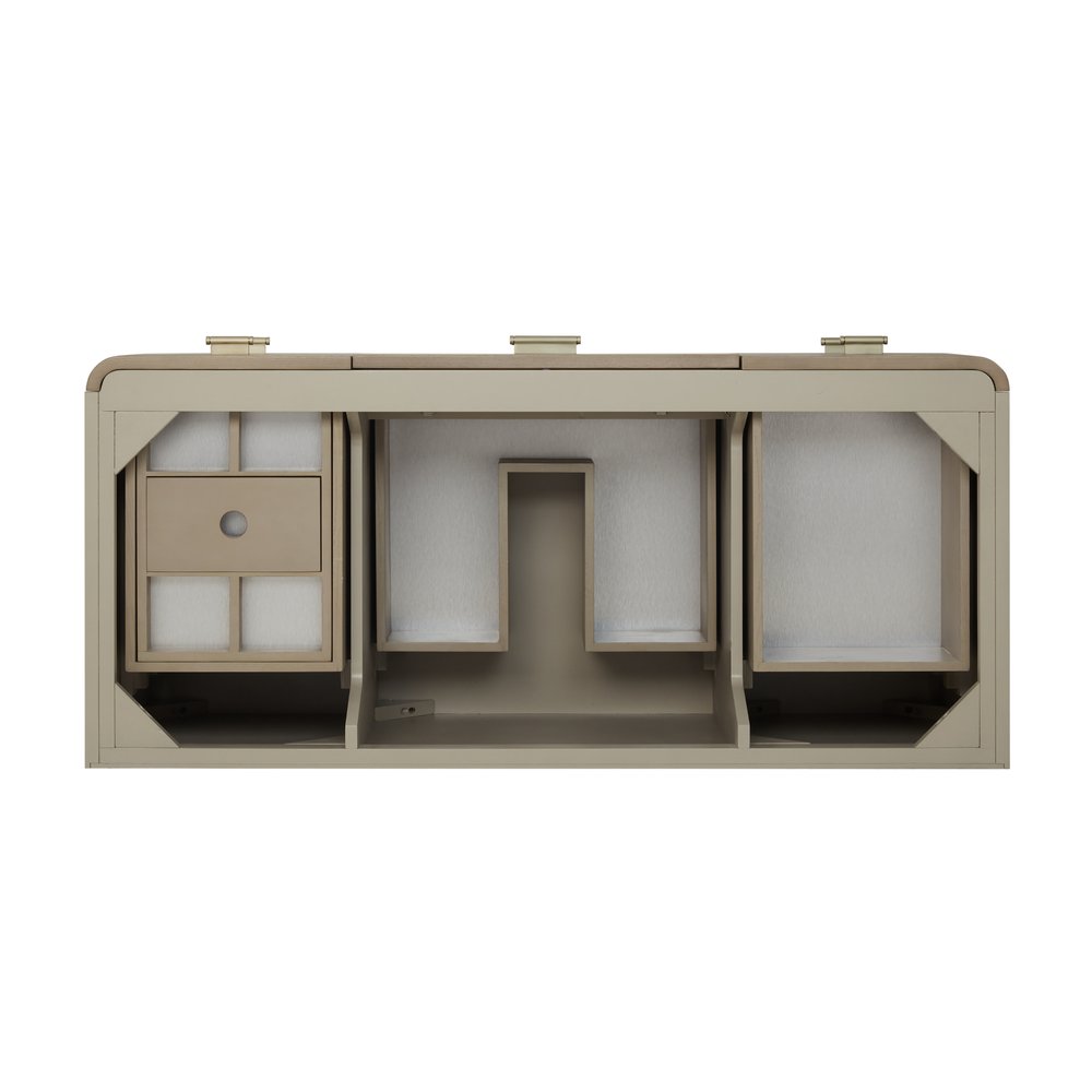 James Martin - Lucian 48" Single Vanity, Pebble Oak w/ 3 CM Victorian Silver Silestone Top w/ FreePower Wireless Charger - D704-V48-PBO-FVSL view 6