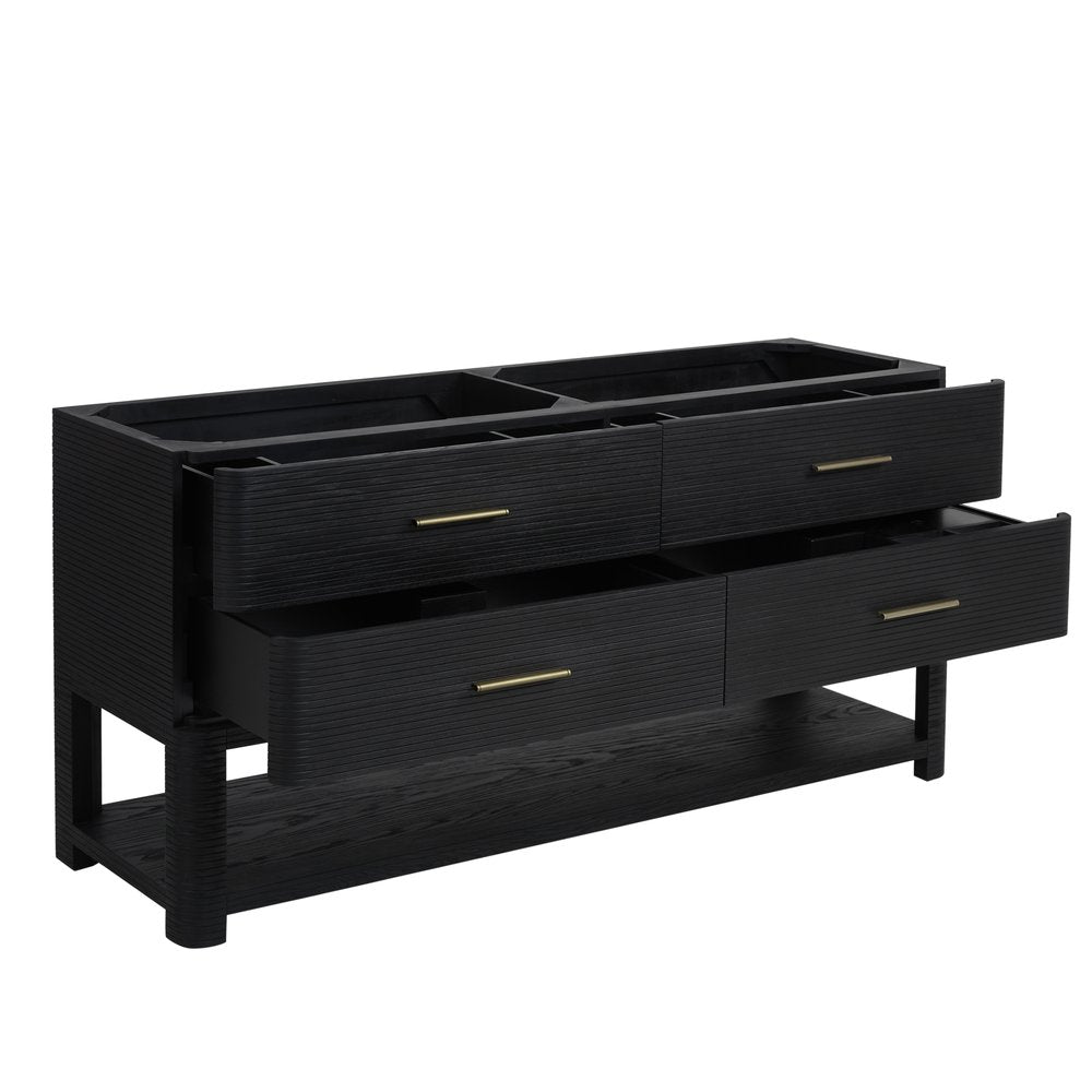 James Martin - Lucian 72" Double Vanity, Carbon Oak - D704-V72-CBO view 3