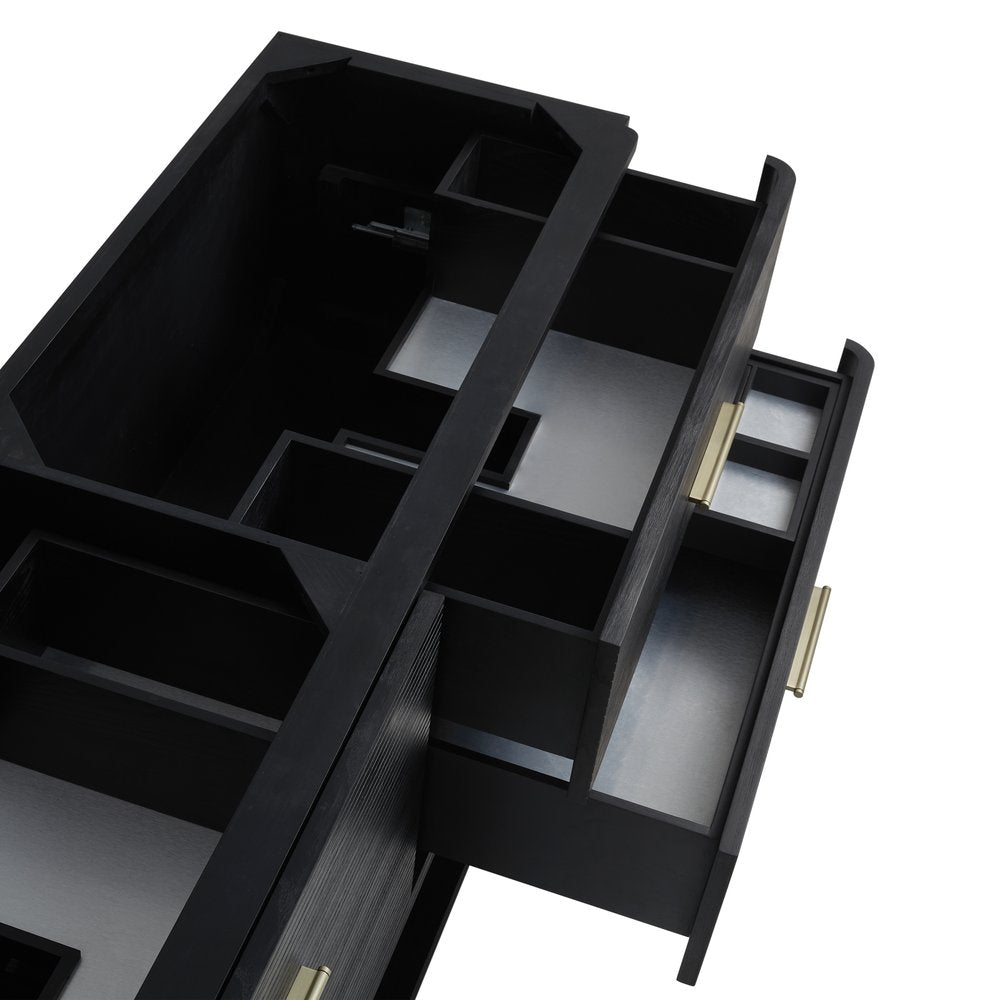 James Martin - Lucian 72" Double Vanity, Carbon Oak - D704-V72-CBO view 7