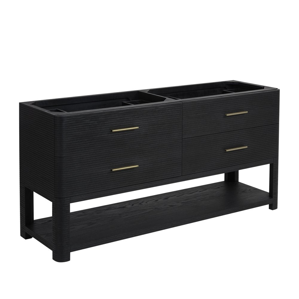 James Martin - Lucian 72" Double Vanity, Carbon Oak - D704-V72-M-CBO view 1