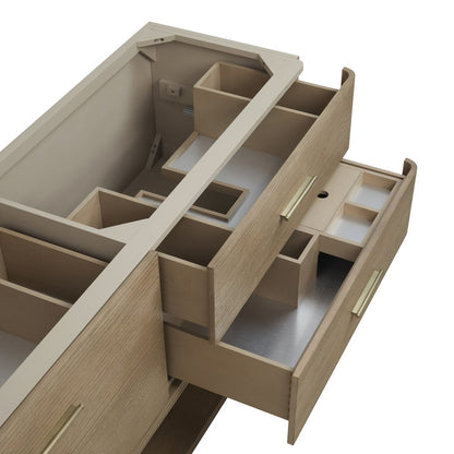 James Martin - Lucian 72" Double Vanity, Pebble Oak - D704-V72-M-PBO view 6