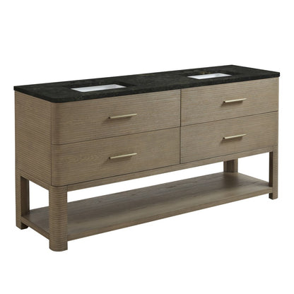 James Martin - Lucian 72" Double Vanity, Pebble Oak, w/ 3 CM Phantome Eclos Widespread Top - D704-V72-PBO-WPHT view 6