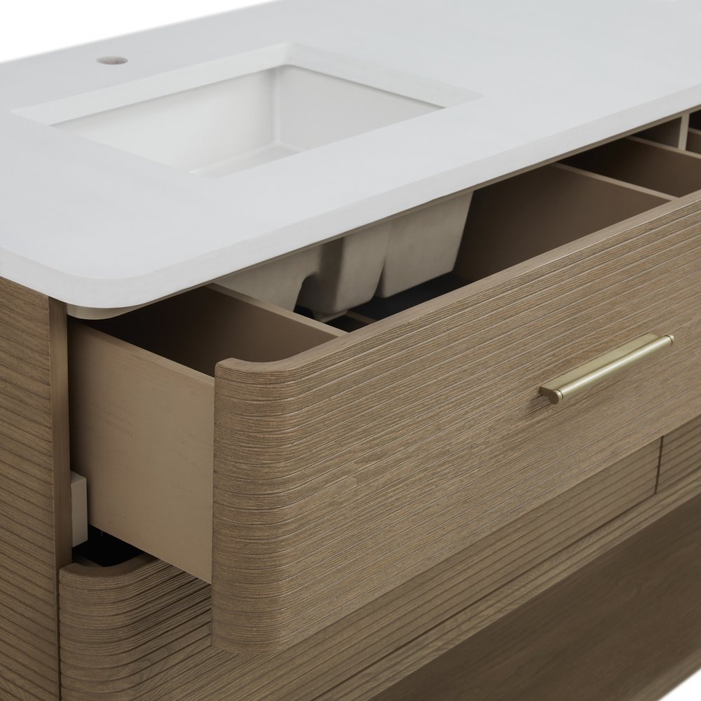 James Martin - Lucian 72" Double Vanity, Pebble Oak w/ 3 CM White Zeus Silestone Top - D704-V72-PBO-3WZ view 13