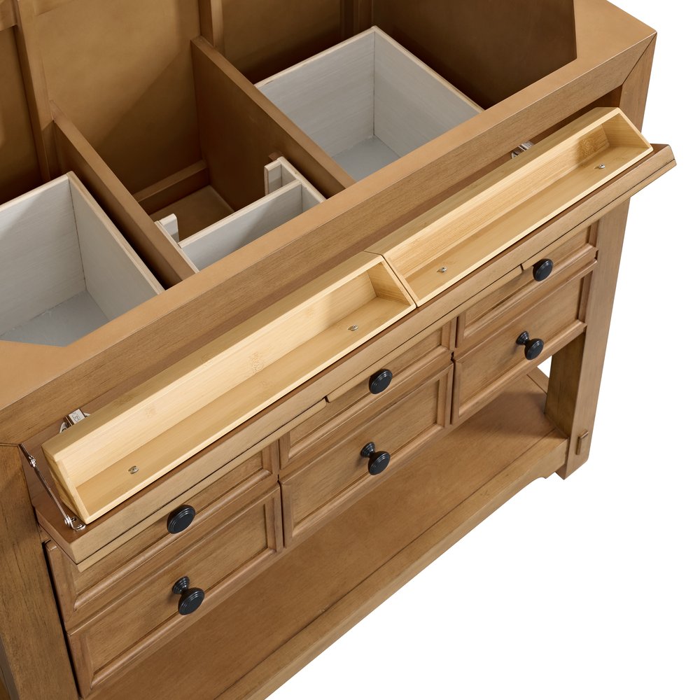 James Martin - Malibu 36" Single Vanity, Amber Birch w/ 3 CM Eternal Jasmine Pearl Top - 505-V36-AMB-3EJP view 13