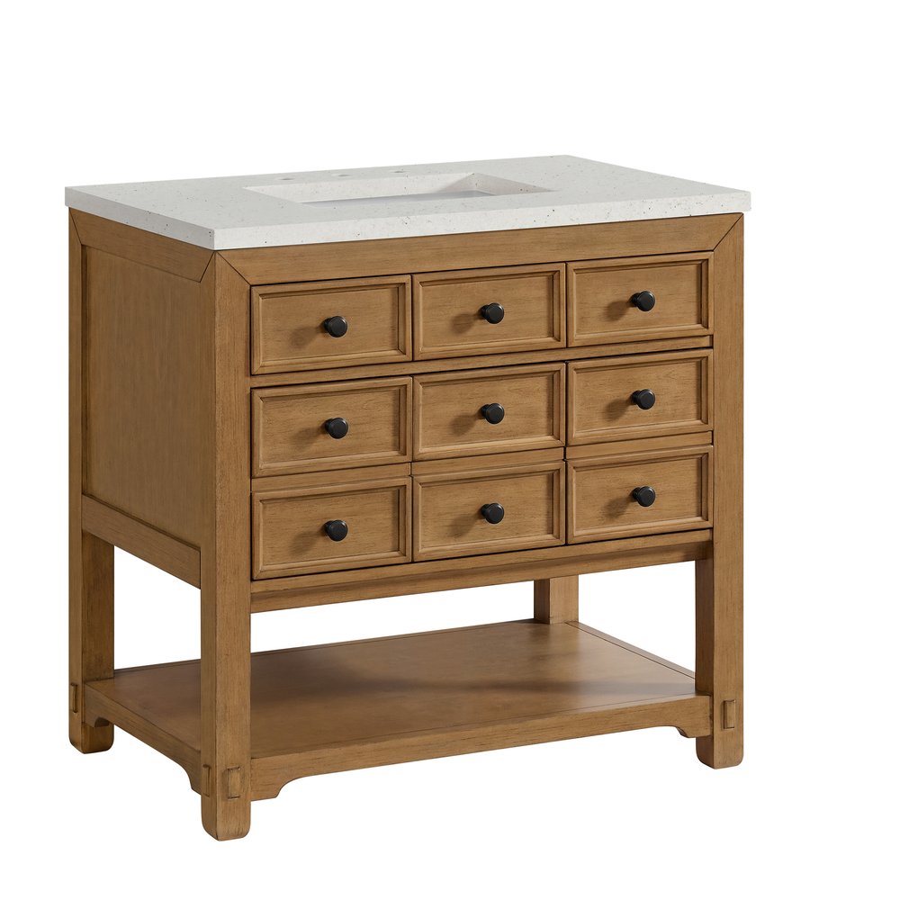 James Martin - Malibu 36" Single Vanity, Amber Birch w/ 3 CM Lime Delight Top - 505-V36-AMB-3LDL view 10